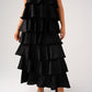 Love Laura Tiered Midi Dress In Black