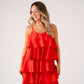 Love Laura Tiered Midi Dress In Red