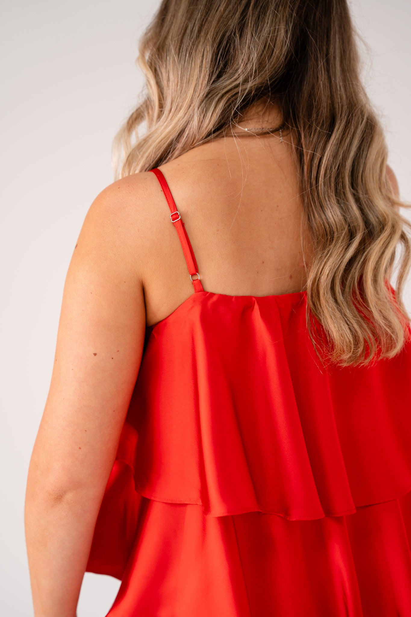 Love Laura Tiered Midi Dress In Red