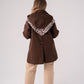 Love Laura Trench Coat With Scarf In Chocolate