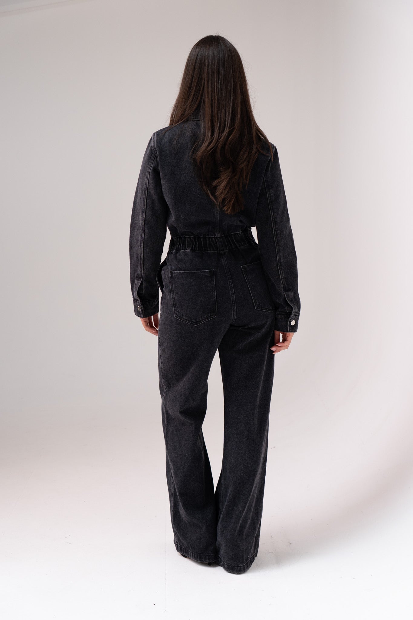 Love Laura Utility Jumpsuit In Black Wash