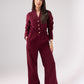 Love Laura Utility Jumpsuit In Burgundy