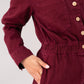 Love Laura Utility Jumpsuit In Burgundy