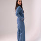 Love Laura Utility Jumpsuit In Mid Wash