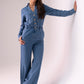 Love Laura Utility Jumpsuit In Mid Wash
