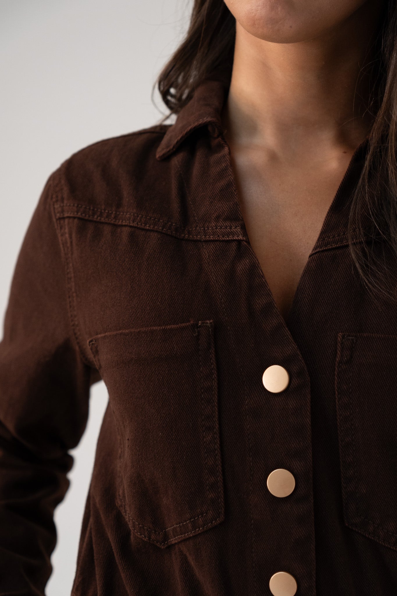 Love Laura Utility Jumpsuit In Chocolate