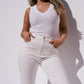 Love Laura V-Neck Vest Top In White