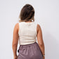 Love Laura V-Neck Vest Top In Cream
