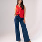 Love Laura Wide Leg Jeans In Dark Wash