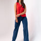 Love Laura Wide Leg Jeans In Dark Wash
