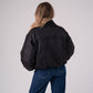 Love Laura Statement Collar Jacket In Black