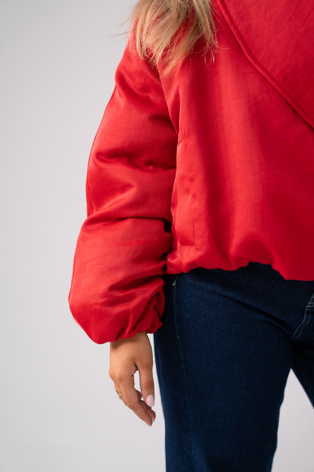 Love Laura Statement Collar Jacket In Red