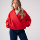 Love Laura Statement Collar Jacket In Red