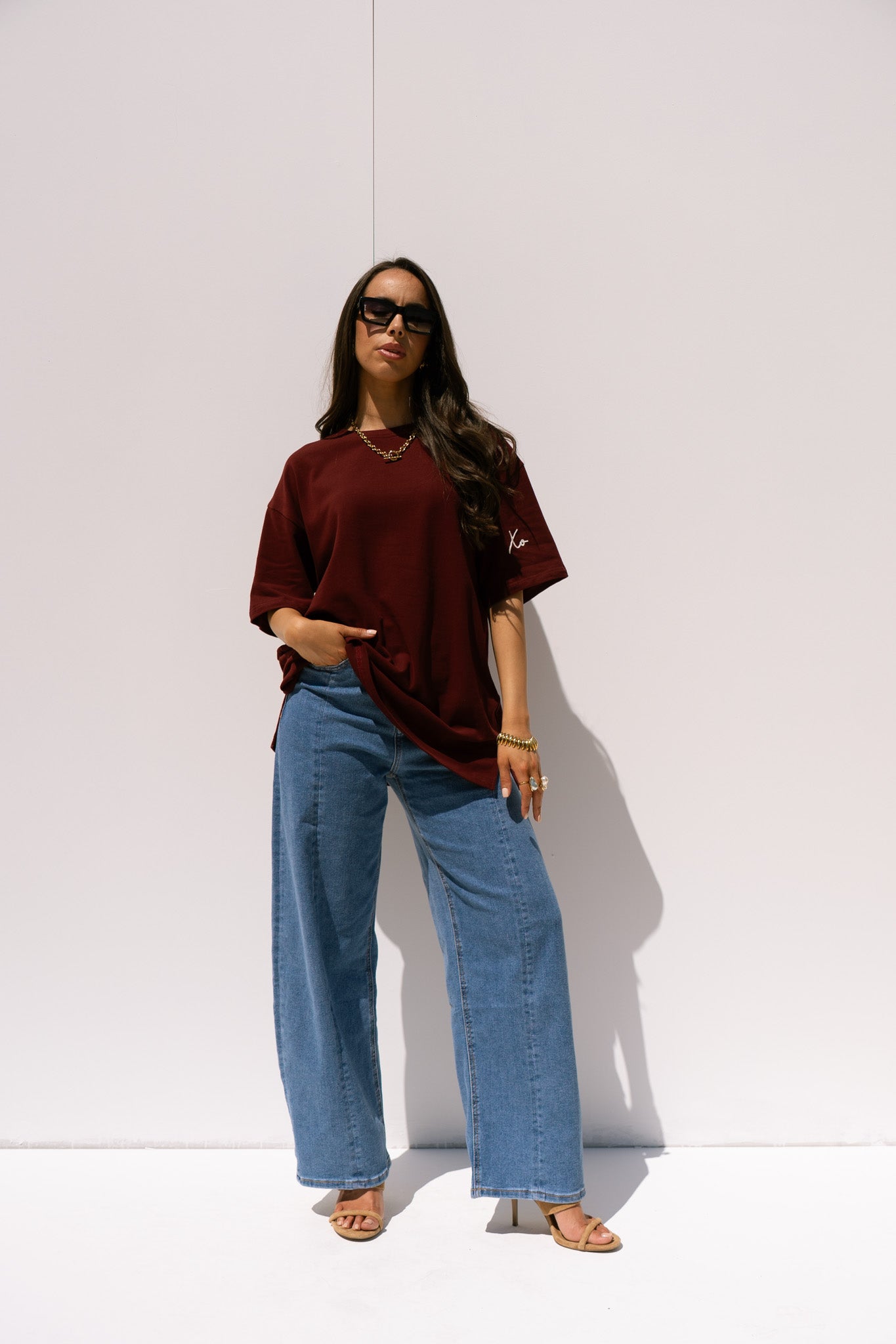 Love Laura T-Shirt In Burgundy