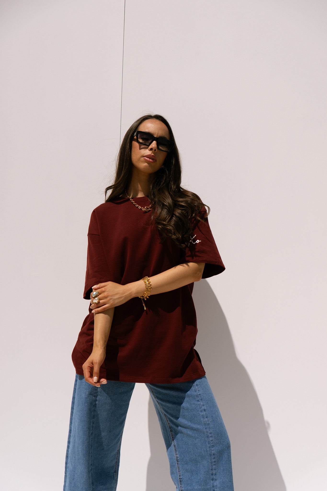 Love Laura T-Shirt In Burgundy