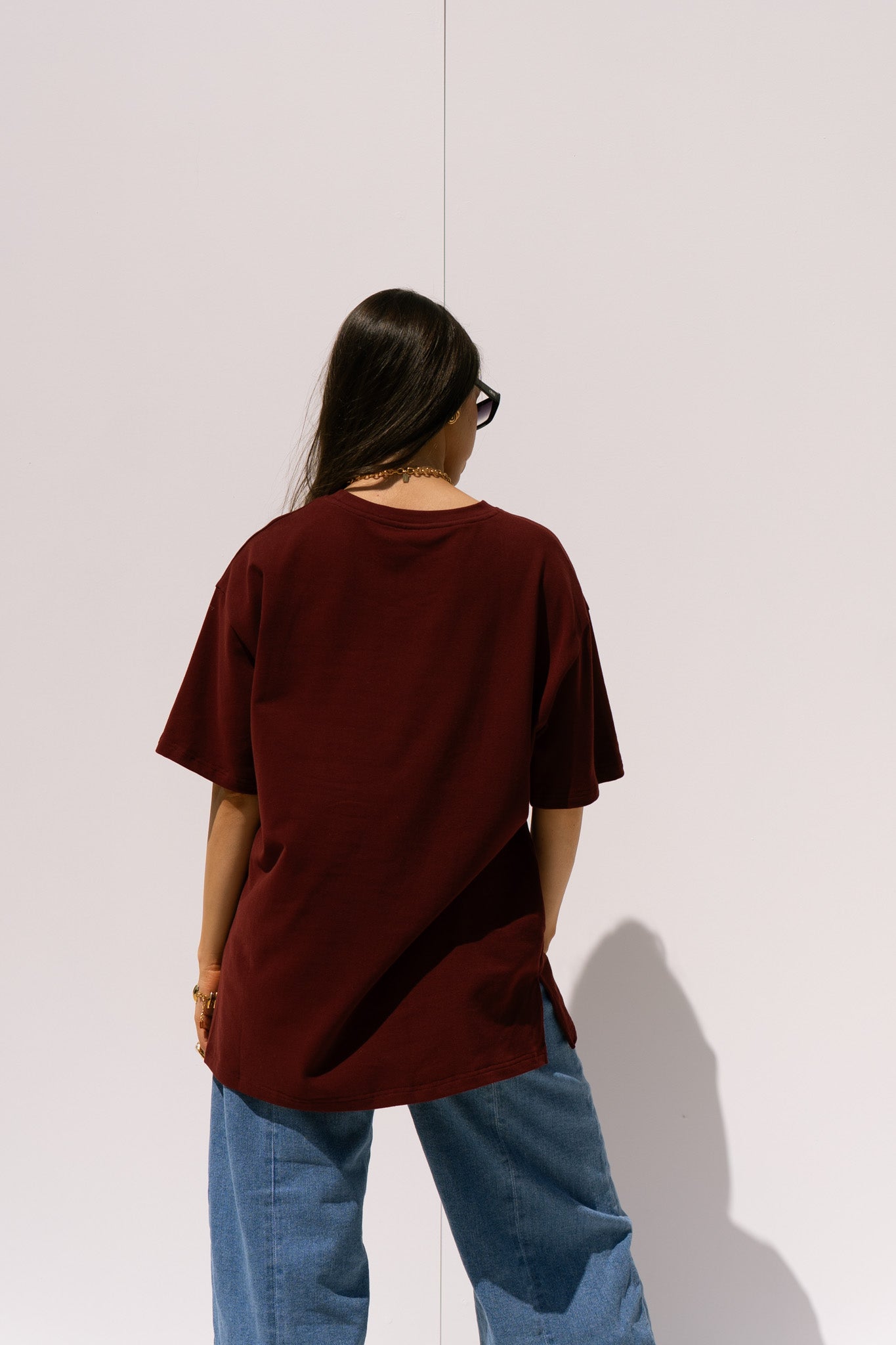 Love Laura T-Shirt In Burgundy