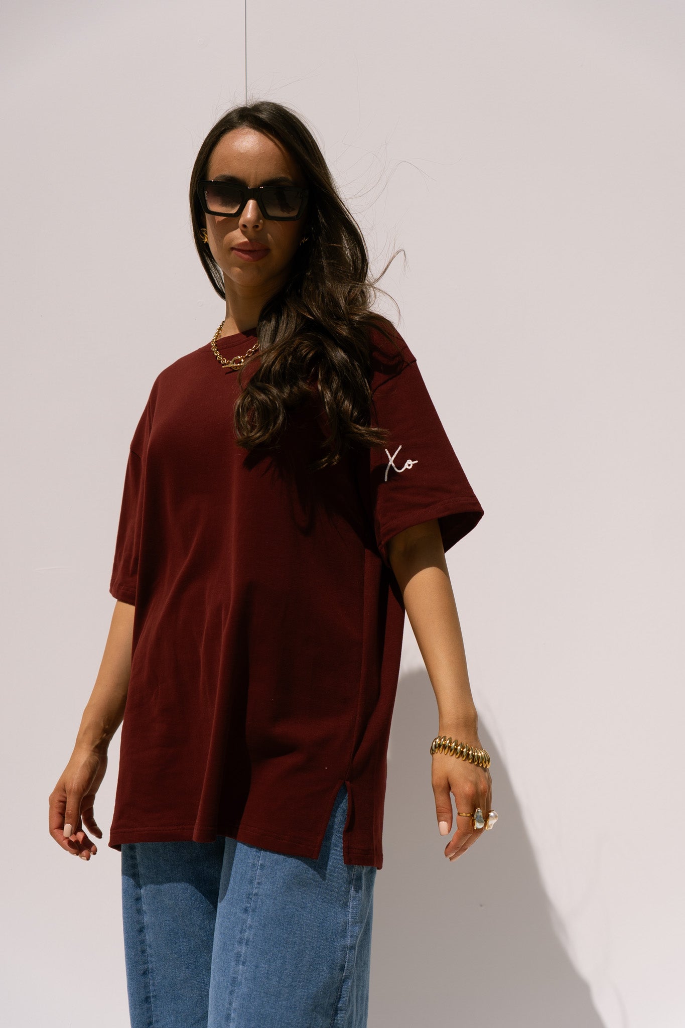Love Laura T-Shirt In Burgundy