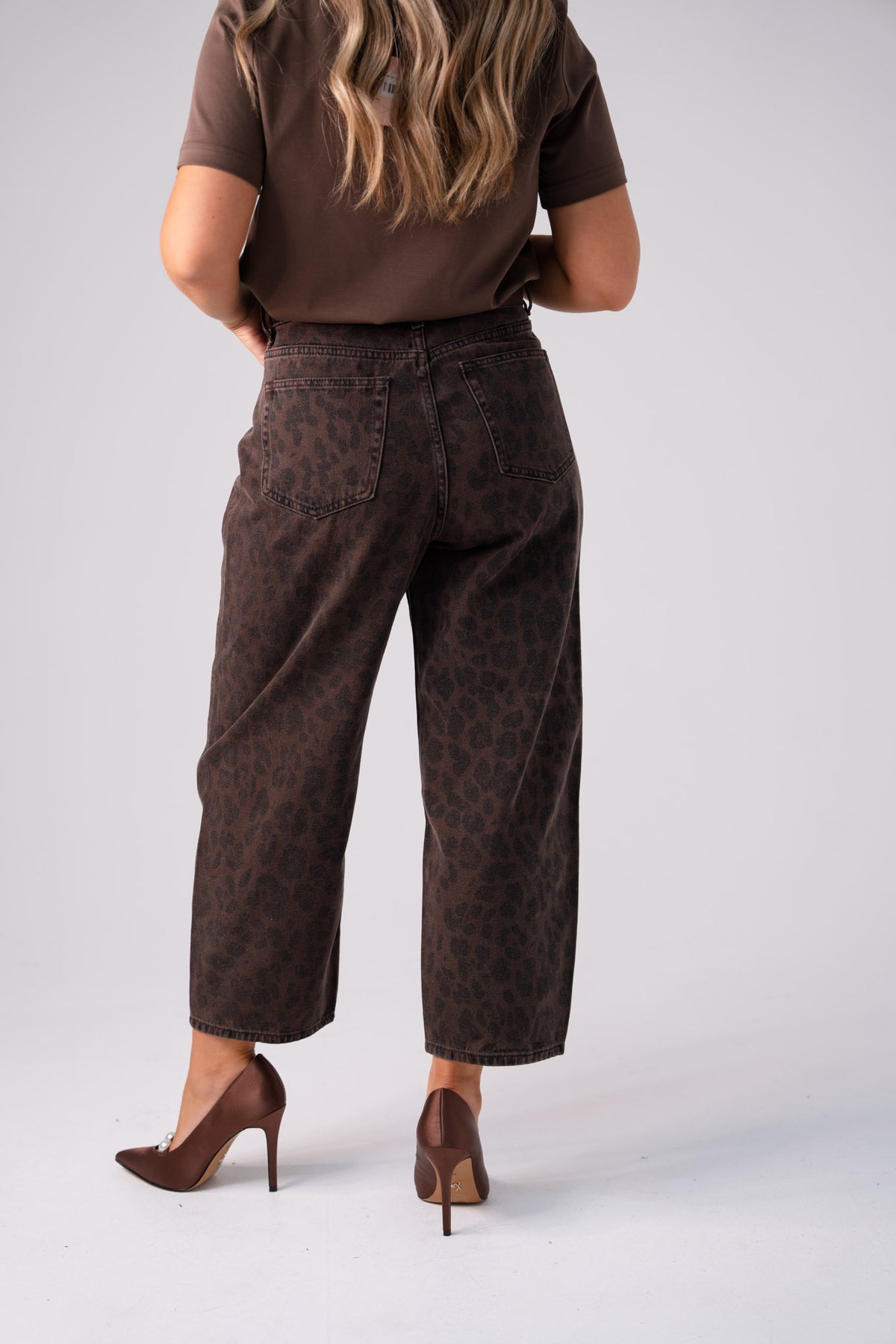 Love Laura Barrell Jeans In Dark Leopard Print
