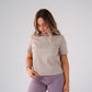 Love Laura Basic T-Shirt In Taupe