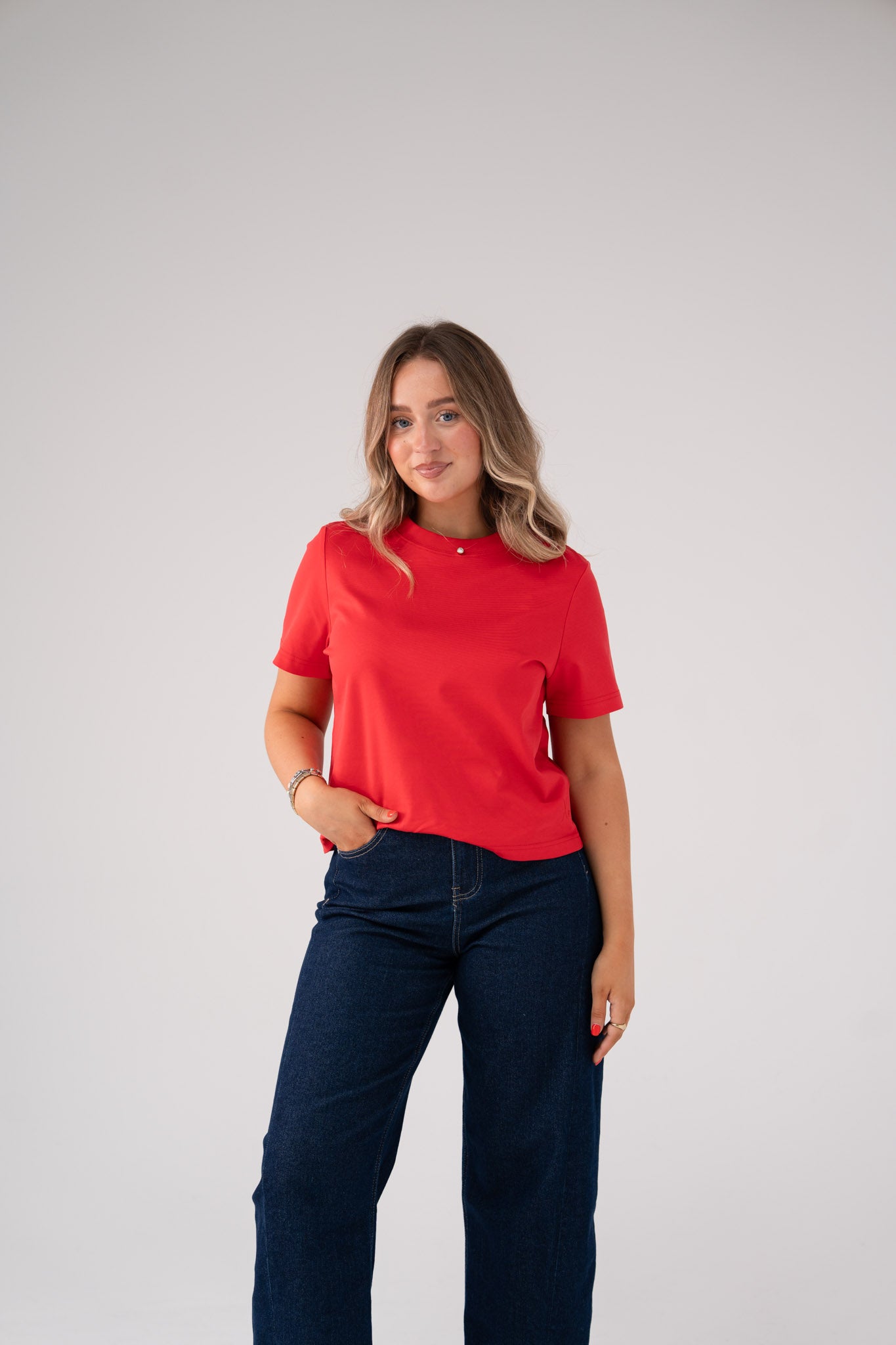 Love Laura Basic T-Shirt In Red