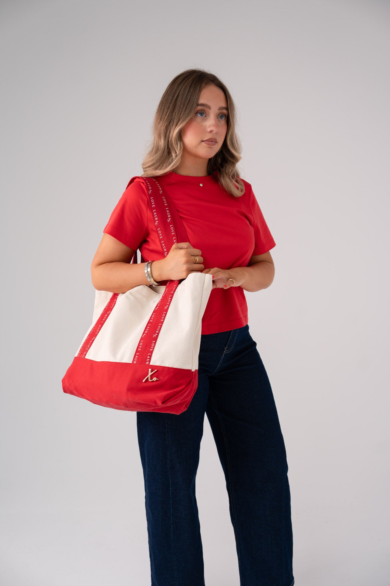 Love Laura Basic T-Shirt In Red