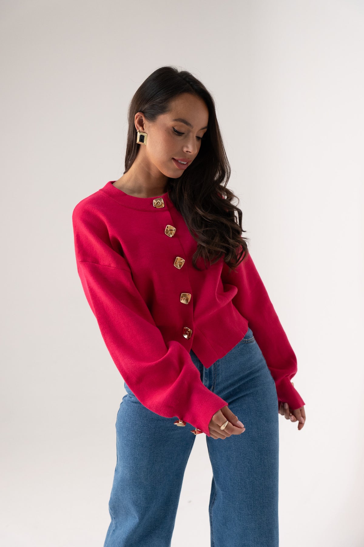 Love Laura Cardigan In Pink