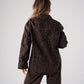 Love Laura Denim Shacket In Dark Leopard Print
