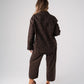 Love Laura Denim Shacket In Dark Leopard Print