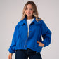 Love Laura Funnel Neck Jacket In Blue