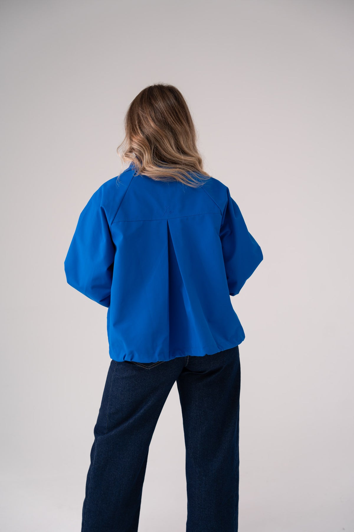 Love Laura Funnel Neck Jacket In Blue