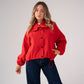 Love Laura Funnel Neck Jacket In Red