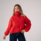 Love Laura Funnel Neck Jacket In Red