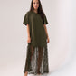 Love Laura Contrast T-Shirt Dress In Khaki