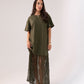 Love Laura Contrast T-Shirt Dress In Khaki