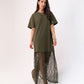 Love Laura Contrast T-Shirt Dress In Khaki