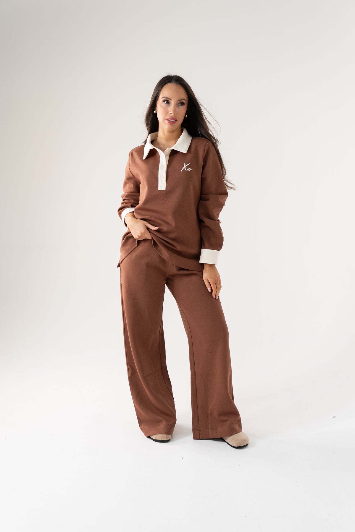 Love Laura Leisure Trousers In Tan
