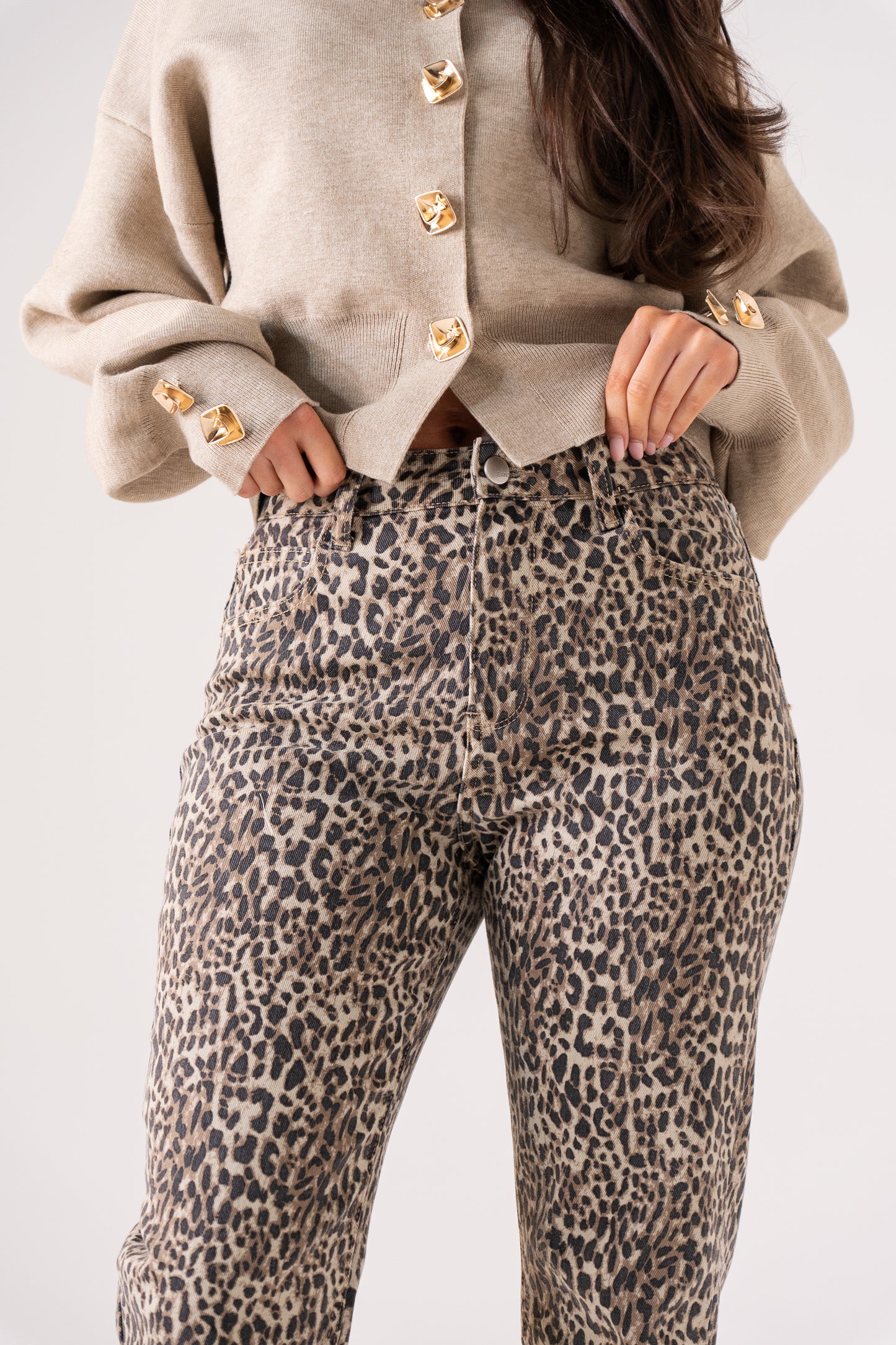 Love Laura Mom Jeans In Leopard