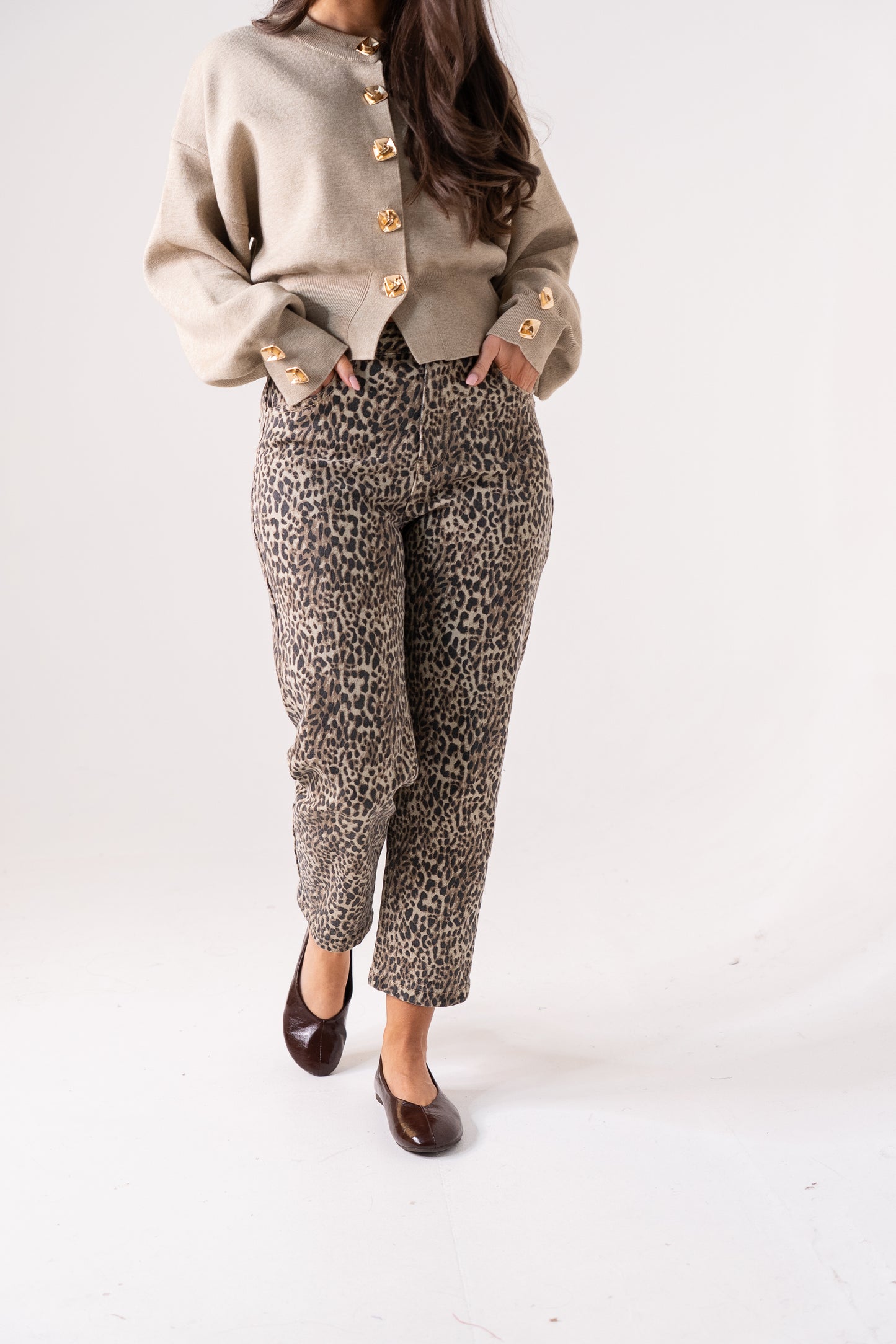 Love Laura Mom Jeans In Leopard