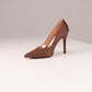 Love Laura Pearl Detail Heel In Chocolate
