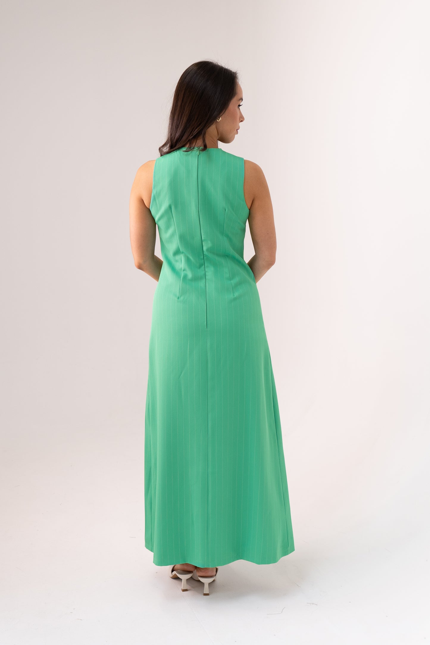 Love Laura Pinstripe Shirt Dress In Mint