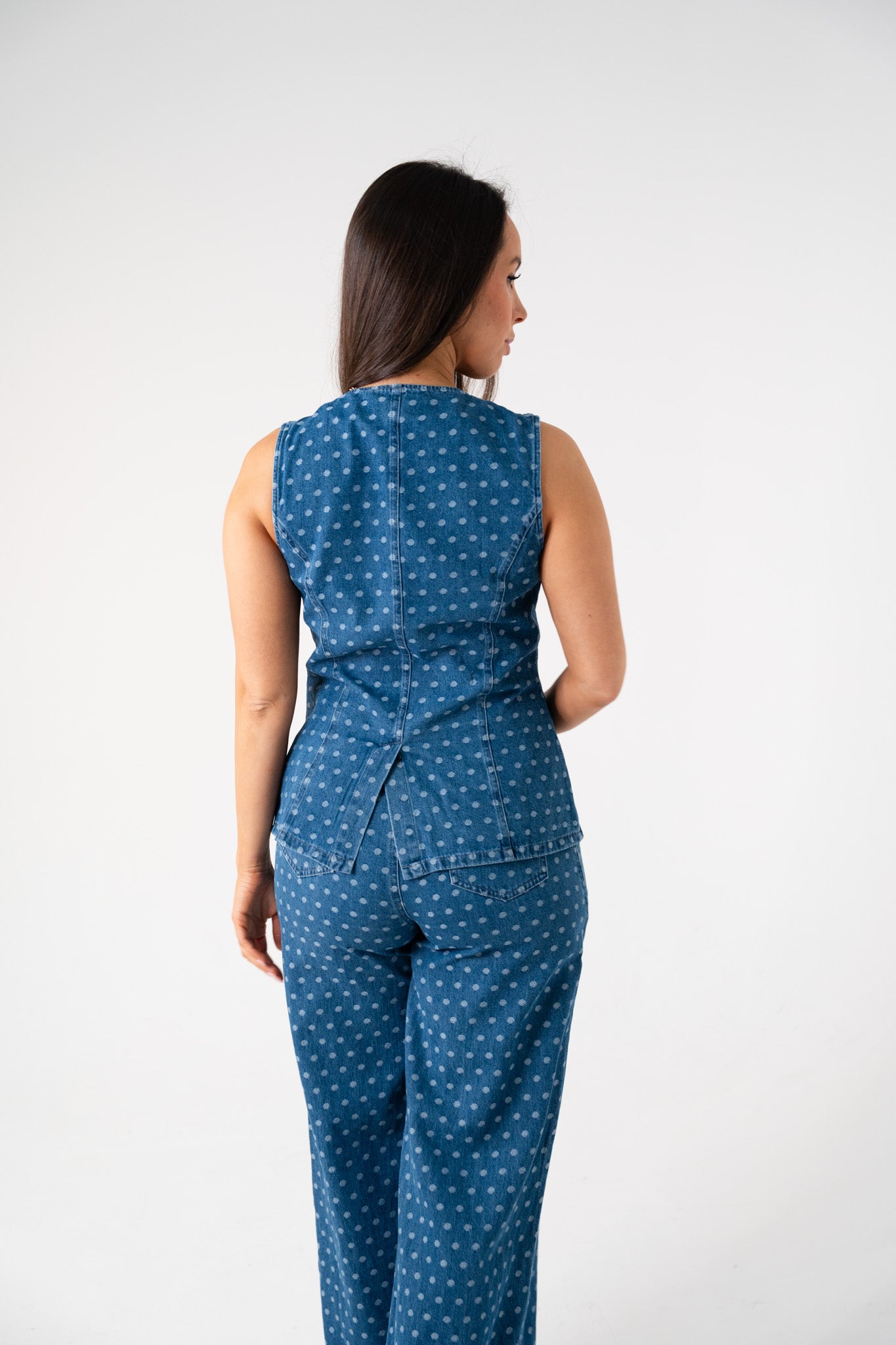 Love Laura Polka Dot Jeans In Dark Wash