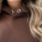 Love Laura Pullover Hoodie In Chocolate
