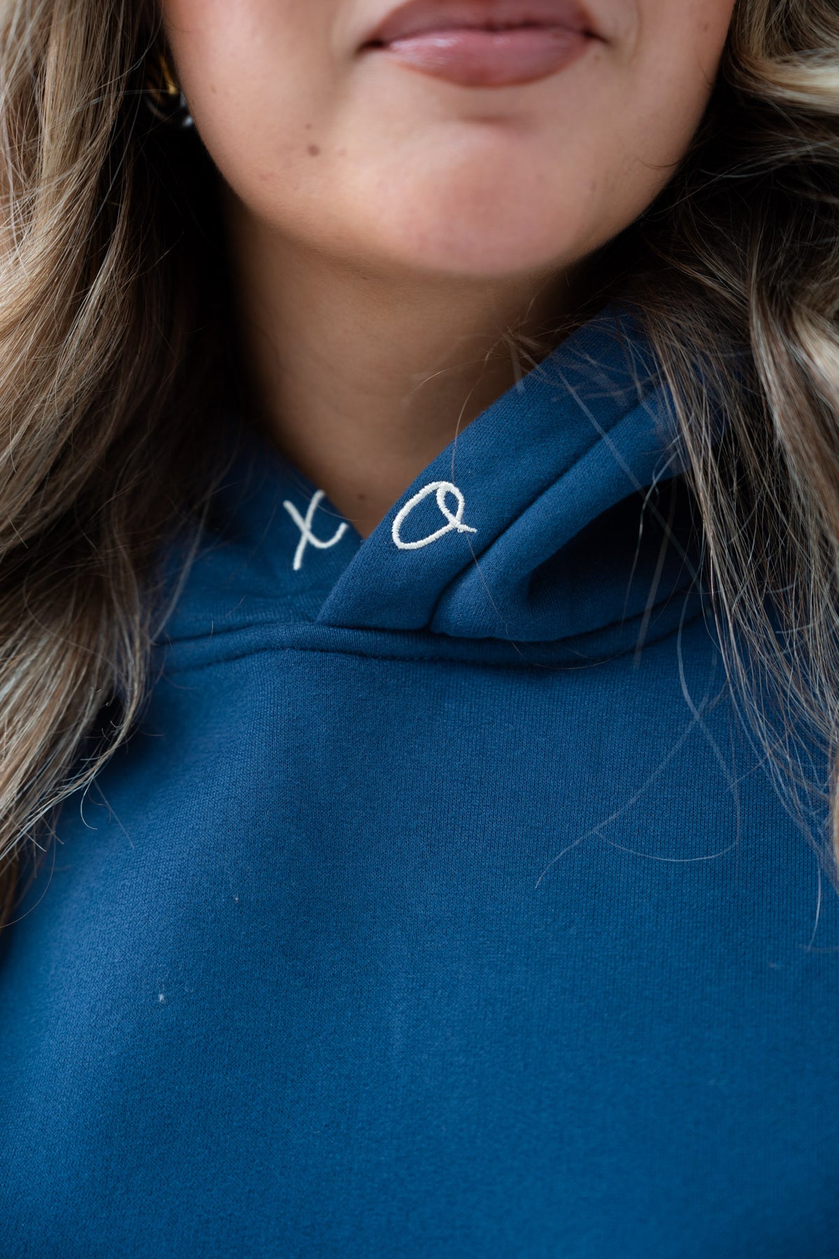 Love Laura Pullover Hoodie In Navy