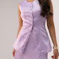 Love Laura Lace Trim Satin Waistcoat In Lilac