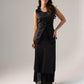 Love Laura Lace Trim Satin Waistcoat In Black