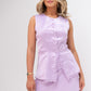 Love Laura Lace Trim Satin Waistcoat In Lilac