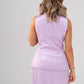 Love Laura Lace Trim Satin Waistcoat In Lilac