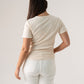 Love Laura Short Sleeve Ribbed T-Shirt In Cream
