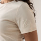 Love Laura Short Sleeve Ribbed T-Shirt In Cream