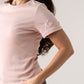 Love Laura Short Sleeve Ribbed T-Shirt In Pink